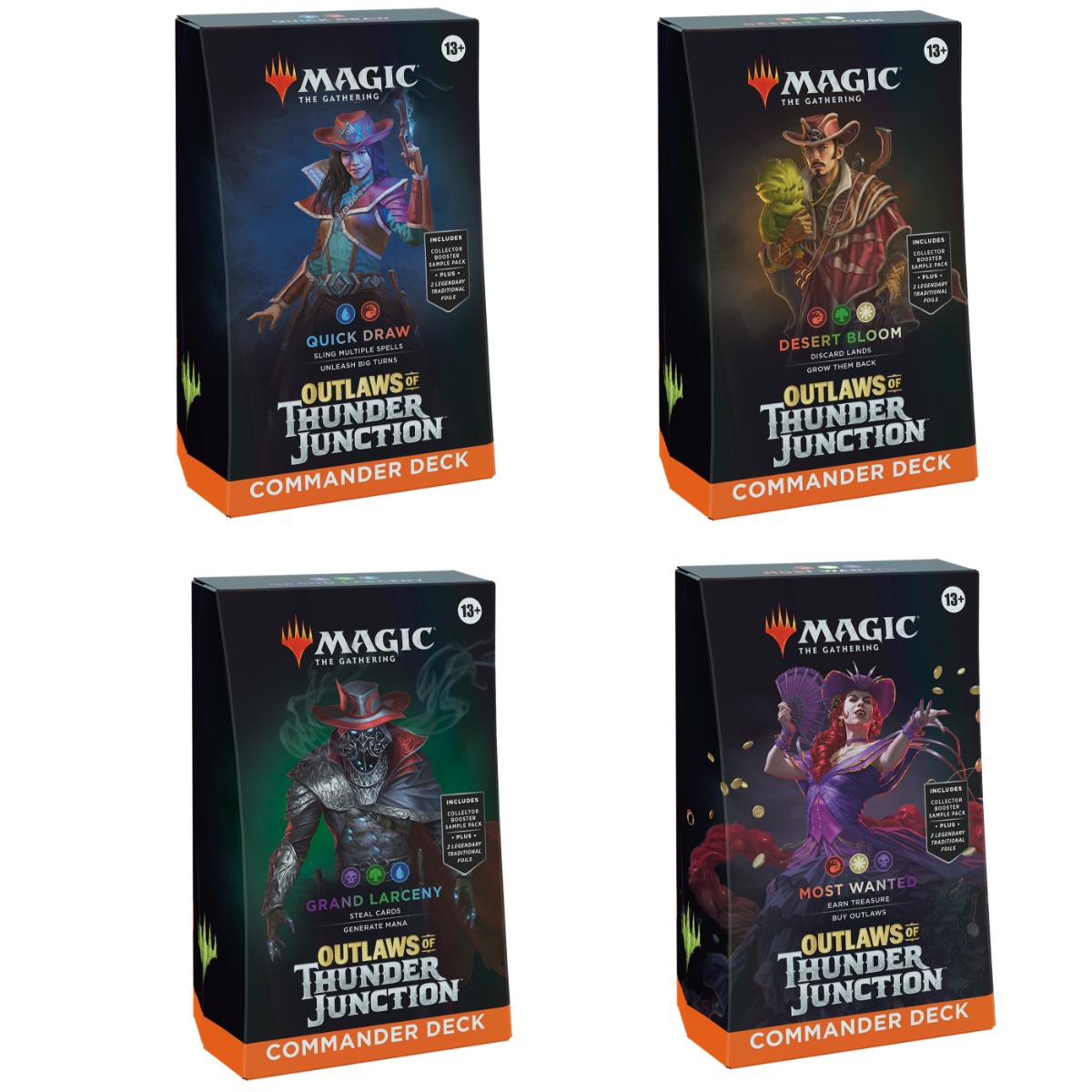 Magic Outlaws of Thunder Junction - Commander Deck Display (set of 4)