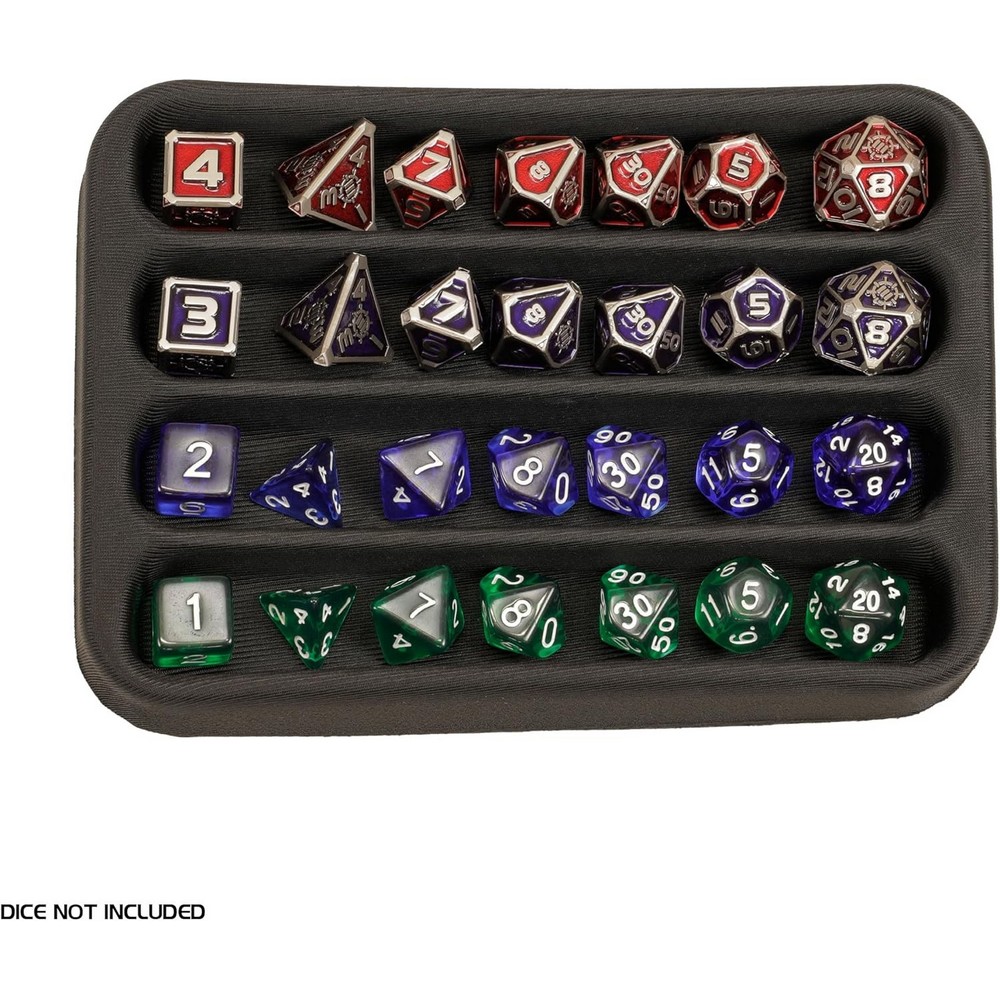 ENHANCE Designer Edition Dice Tray - Dice Case and Dice Holder (28+ Dice & EVA Shell) (Tan)