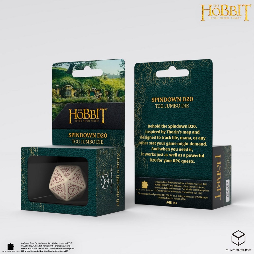Q Workshop - The Hobbit Spindown D20 - Terra TCG Jumbo Die