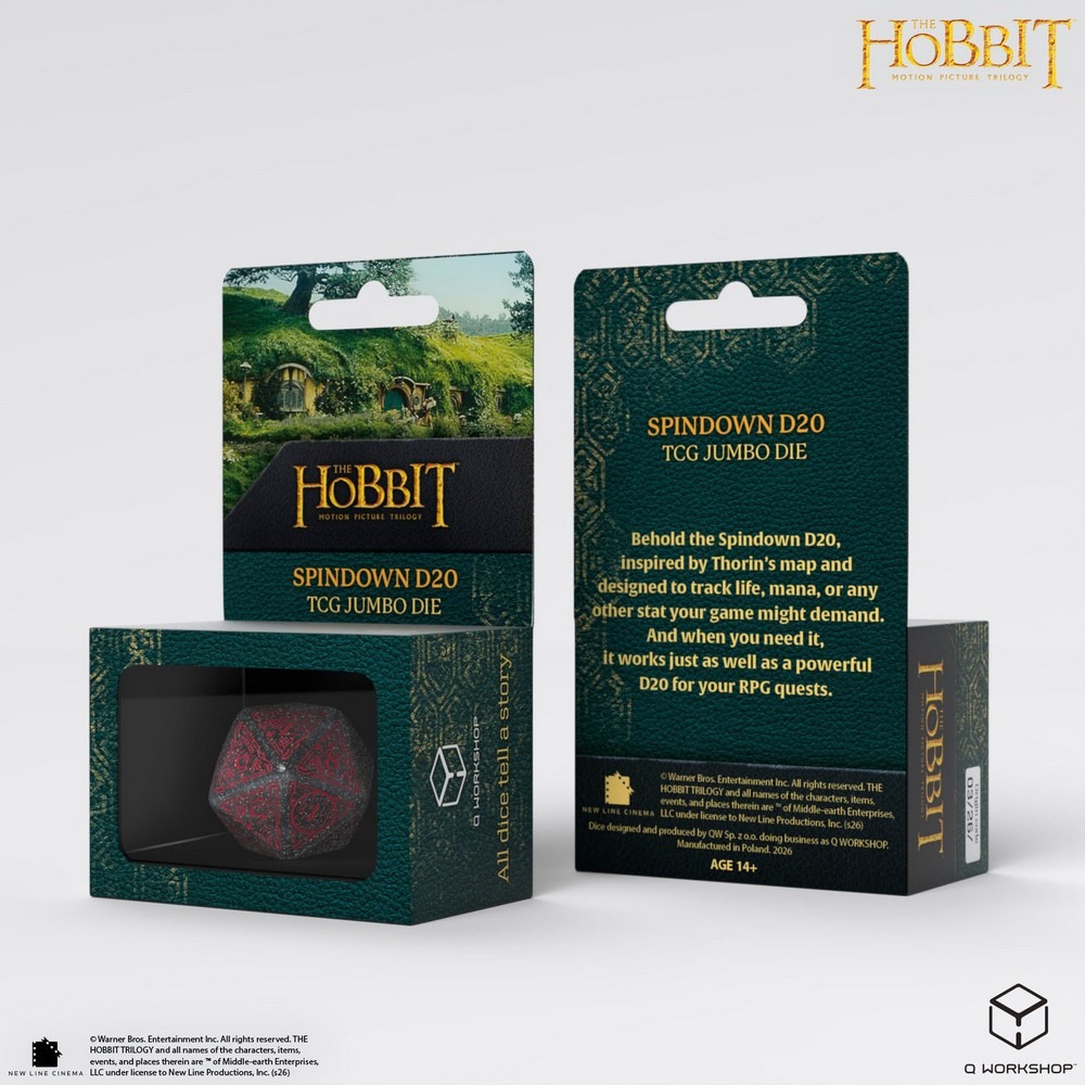 Q Workshop - The Hobbit Spindown D20 - Lunaris TCG Jumbo Die