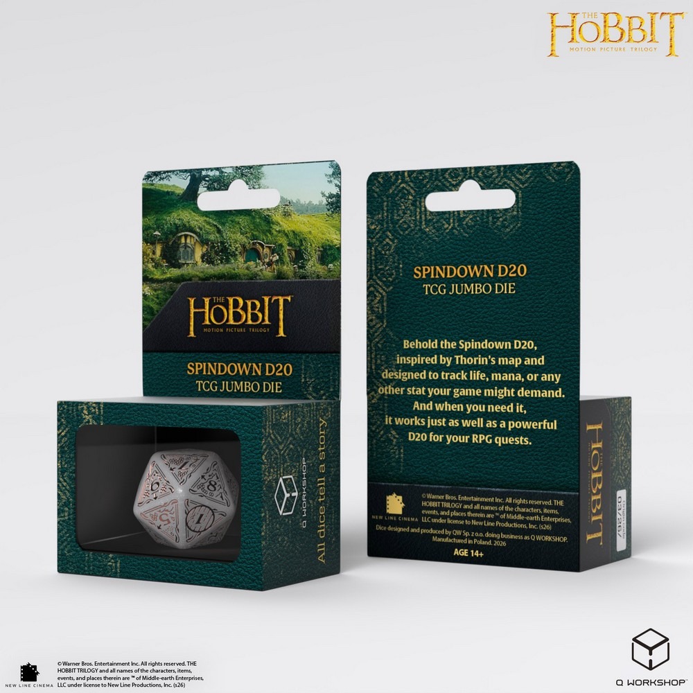 Q Workshop - The Hobbit Spindown D20 - Radiant TCG Jumbo Die