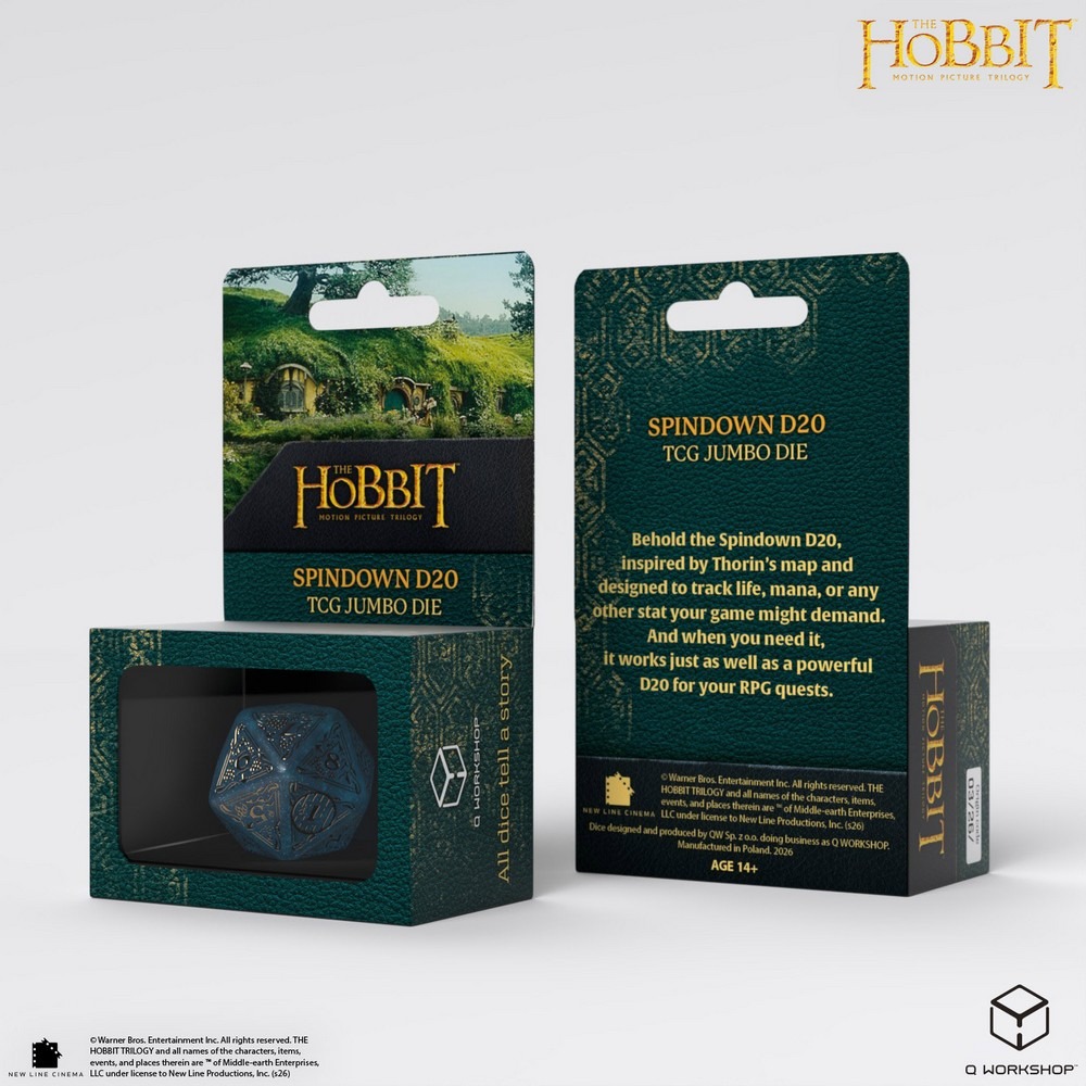 Q Workshop - The Hobbit Spindown D20 - Aether TCG Jumbo Die