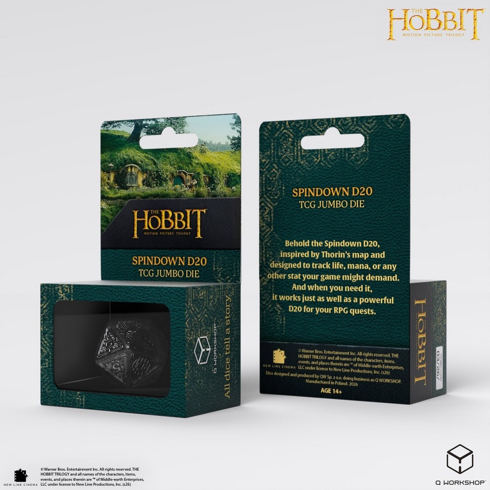 Q Workshop - The Hobbit Spindown D20 - Umbral TCG Jumbo Die
