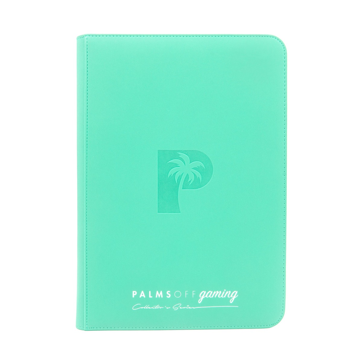 Collector's Series Top Loader Zip Binder - 9 Pocket - Turquoise - Palms Off Gaming