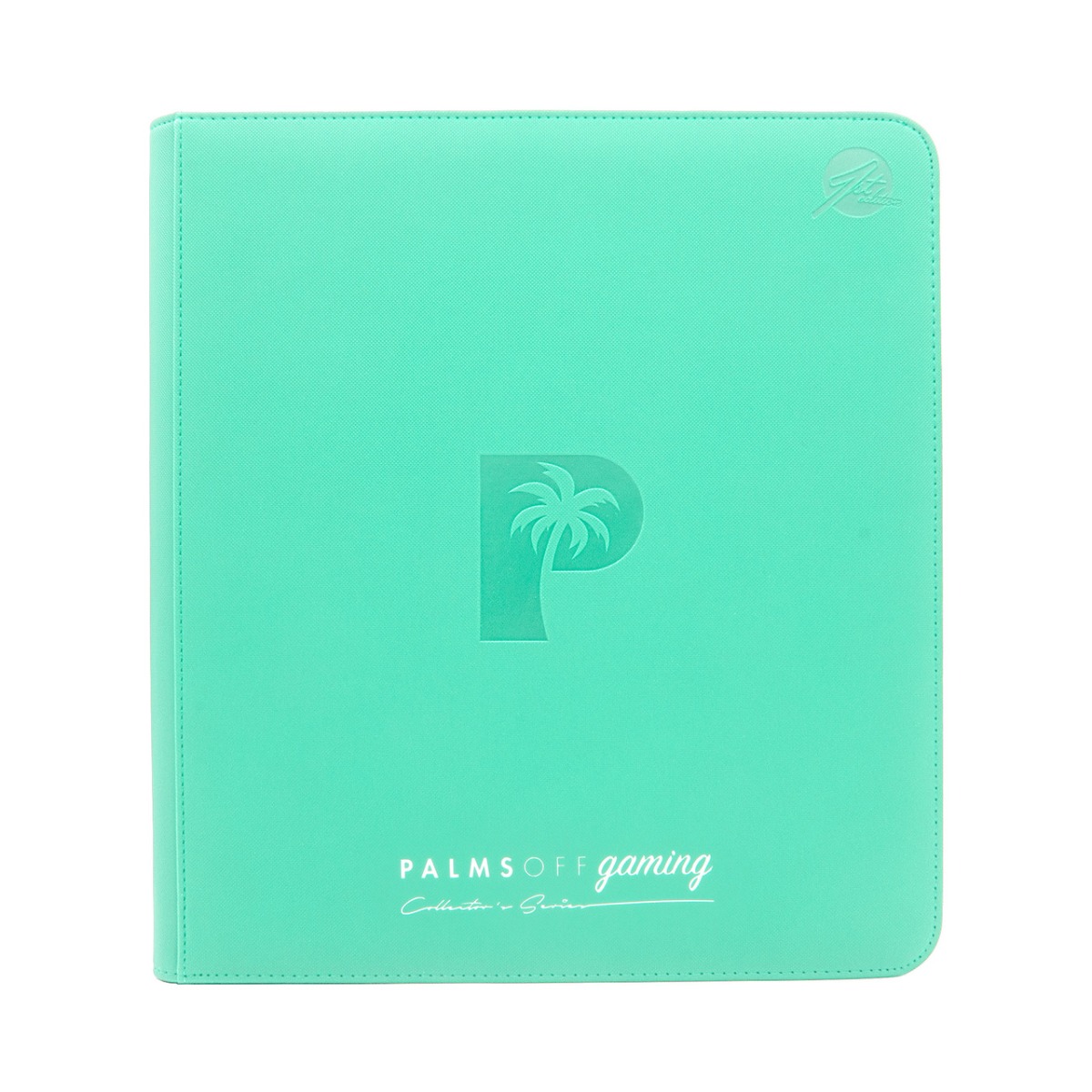 Collector's Series 12 Pocket Zip Trading Card Binder - Turquoise - Palms Off Gaming