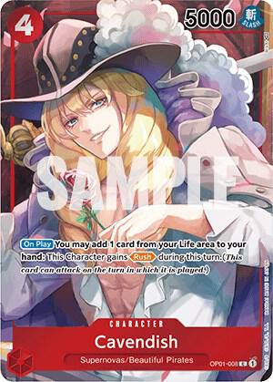 Romance Dawn - OP01-008 - Cavendish (Box Topper) - C