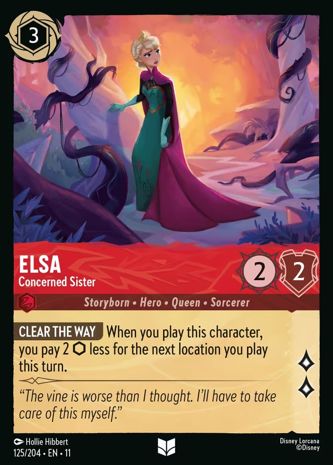 Winterspell - 125 - Elsa - Concerned Sister - Uncommon - Foil