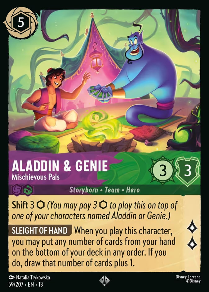 Attack of the Vine! - 59 - Aladdin & Genie - Mischievous Pals - Super Rare