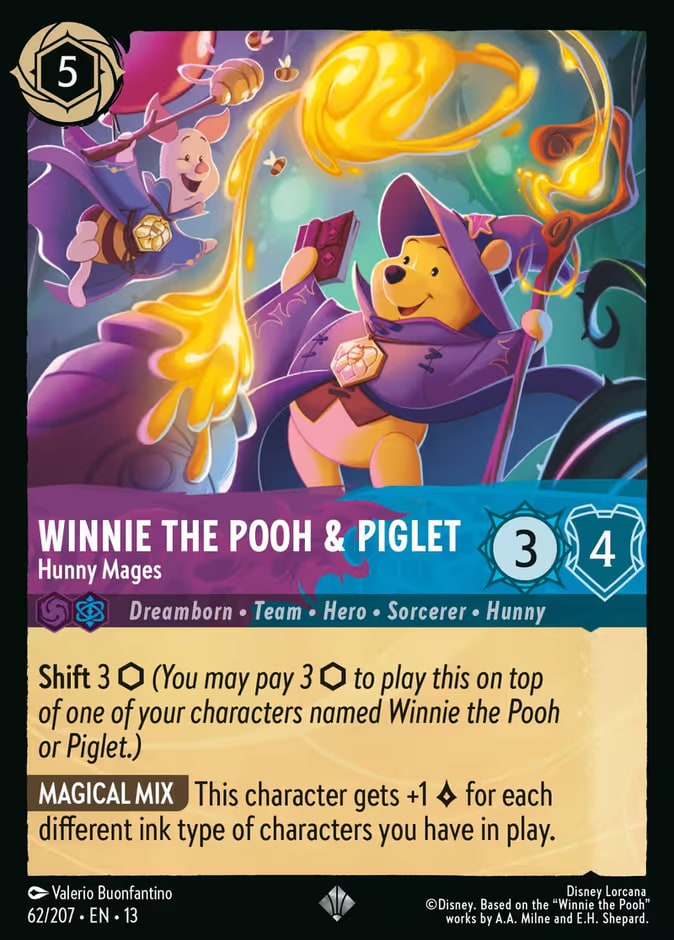 Attack of the Vine! - 62 - Winnie the Pooh & Piglet - Hunny Mages - Super Rare