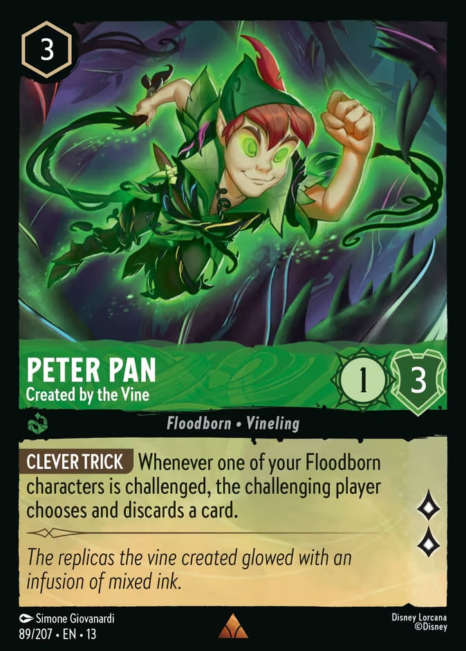 Attack of the Vine! - 89 - Peter Pan - Created by the Vine - Rare