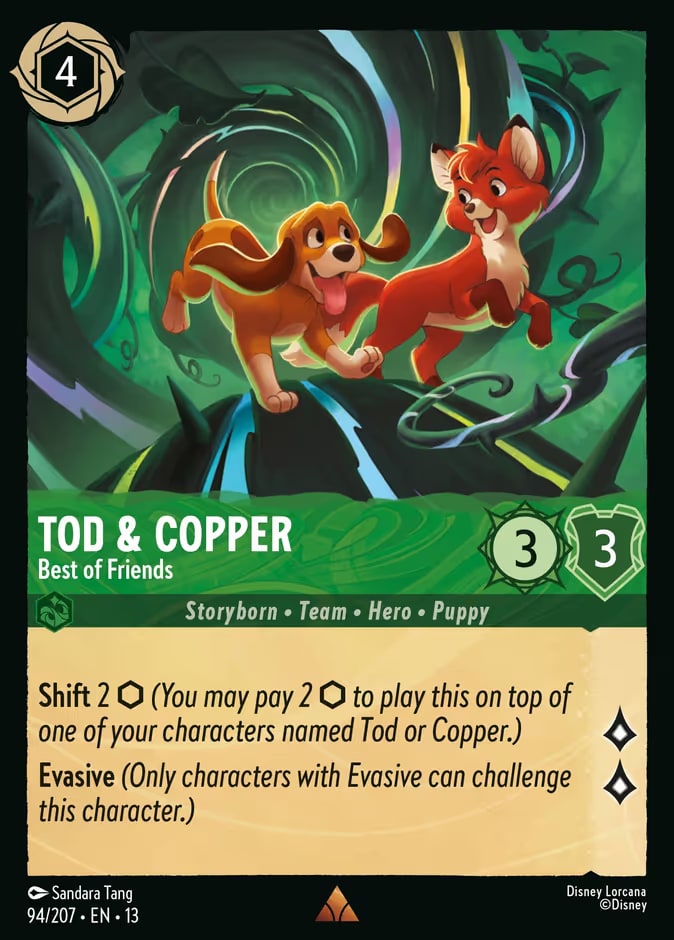 Attack of the Vine! - 94 - Tod & Copper - Best of Friends - Rare - Foil