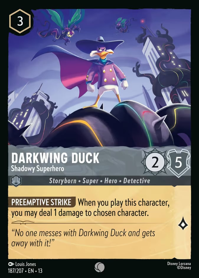 Attack of the Vine! - 187 - Darkwing Duck - Shadowy Superhero - Common - Foil