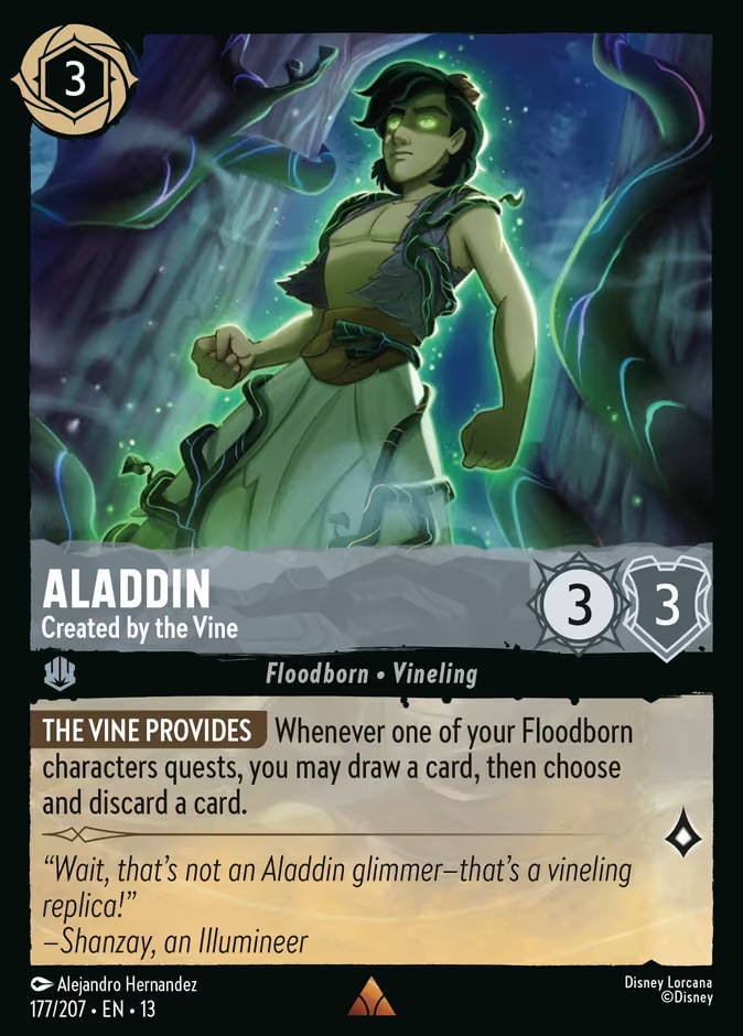 Attack of the Vine! - 177 - Aladdin - Created by the Vine - Rare