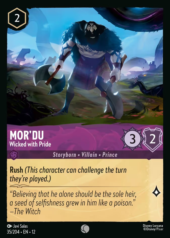 Wilds Unknown - 35 - Mor'du - Wicked with Pride - Common - Foil