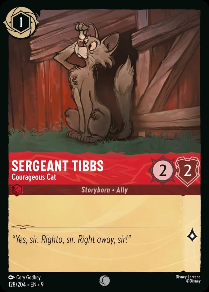 Fabled - 128 - Sergeant Tibbs - Courageous Cat - Common