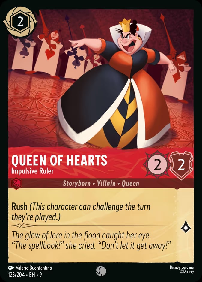 Fabled - 123 - Queen of Hearts - Impulsive Ruler - Common - Foil