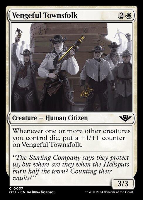 Outlaws of Thunder Junction - 37 - Vengeful Townsfolk - Common
