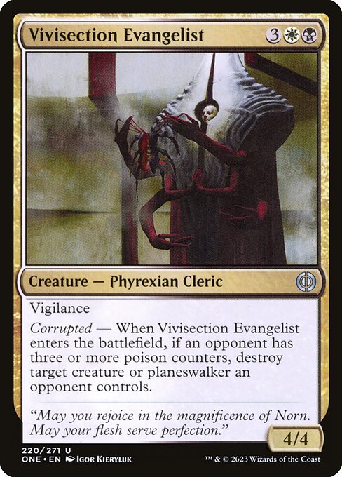 Phyrexia: All Will Be One - 220 - Vivisection Evangelist - Uncommon