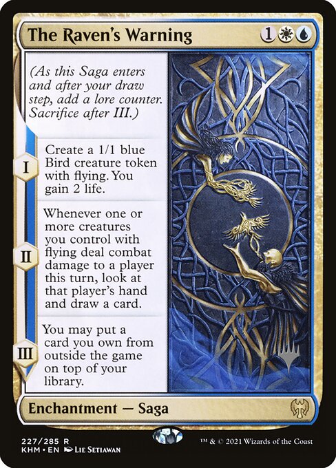 Kaldheim Promos - 227p - The Raven's Warning - Rare