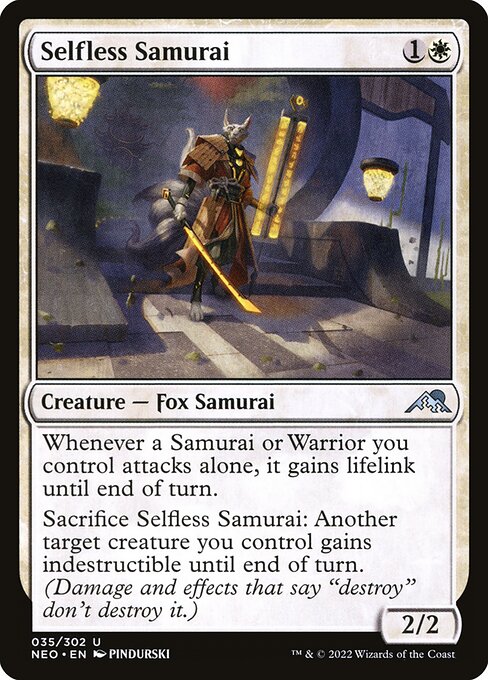 Kamigawa: Neon Dynasty - 35 - Selfless Samurai - Uncommon
