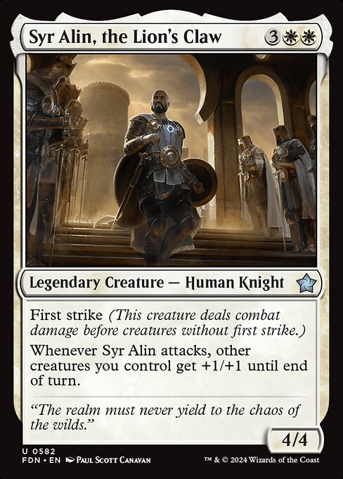 Foundations - 582 - Syr Alin, the Lion's Claw - Uncommon