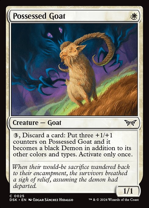 Duskmourn: House of Horror - 25 - Possessed Goat - Common