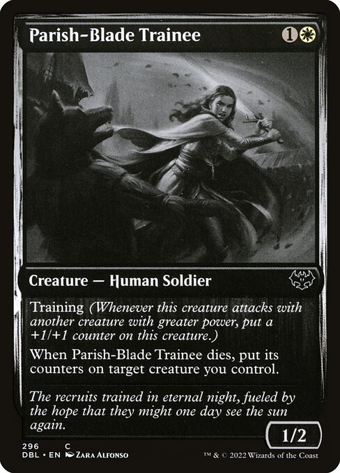 Innistrad: Double Feature - 296 - Parish-Blade Trainee - Common