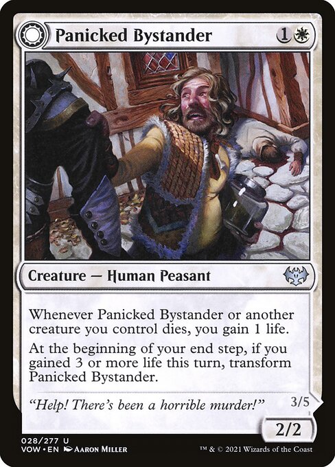 Innistrad: Crimson Vow - 28 - Panicked Bystander // Cackling Culprit - Uncommon