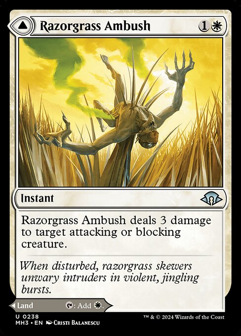 Modern Horizons 3 - 238 - Razorgrass Ambush // Razorgrass Field - Uncommon