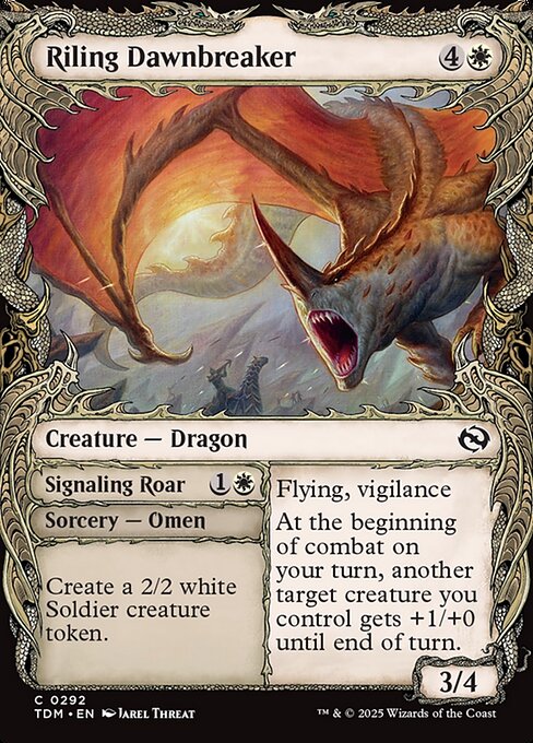Tarkir: Dragonstorm - 292 - Riling Dawnbreaker // Signaling Roar - Common