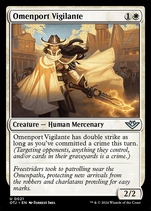 Outlaws of Thunder Junction - 21 - Omenport Vigilante - Uncommon