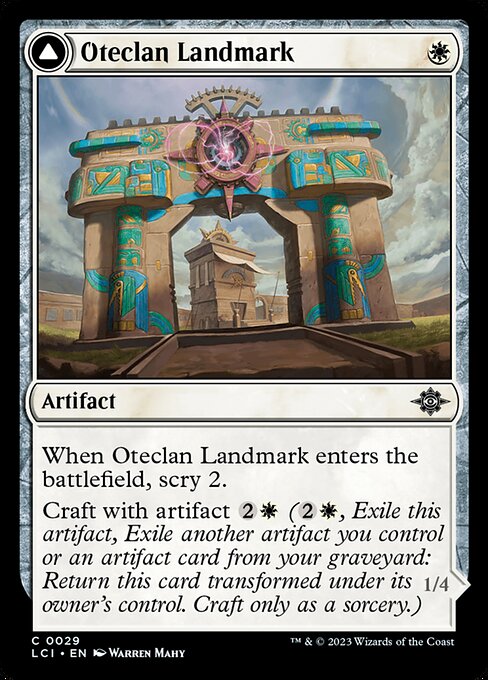 The Lost Caverns of Ixalan - 29 - Oteclan Landmark // Oteclan Levitator - Common