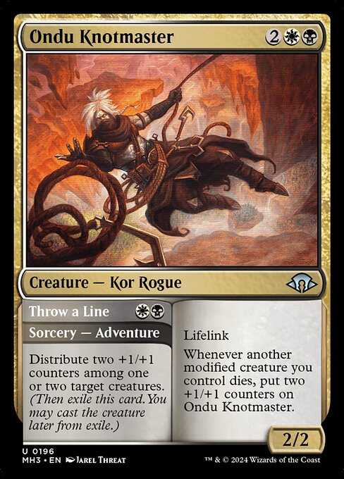 Modern Horizons 3 - 196 - Ondu Knotmaster // Throw a Line - Uncommon