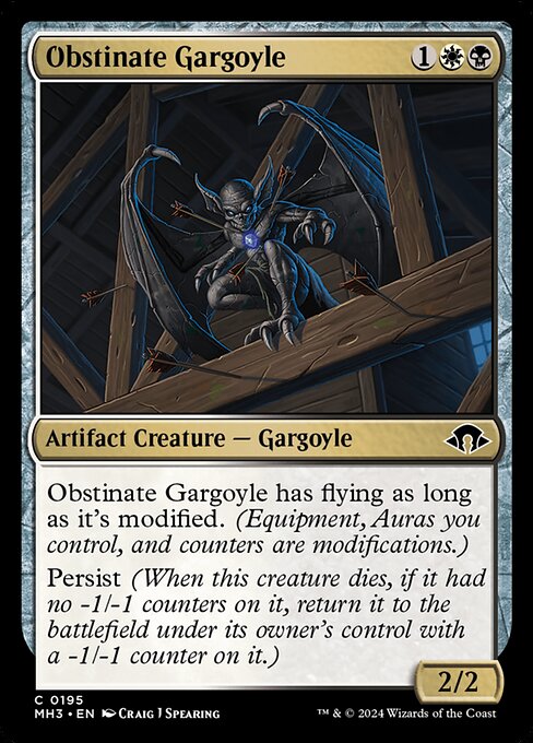 Modern Horizons 3 - 195 - Obstinate Gargoyle - Common