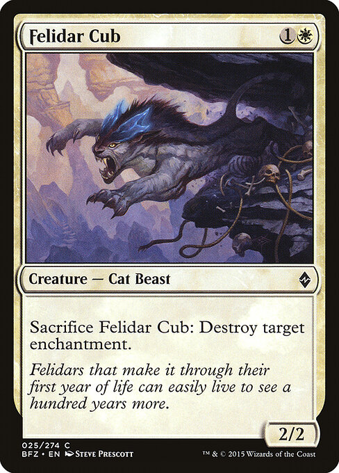 Battle for Zendikar - 25 - Felidar Cub - Common