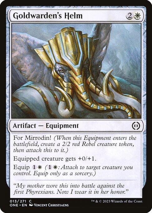 Phyrexia: All Will Be One - 13 - Goldwarden's Helm - Common