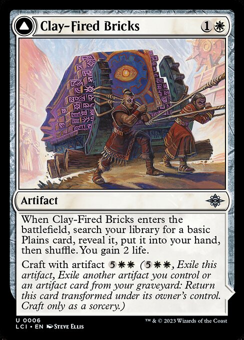 The Lost Caverns of Ixalan - 6 - Clay-Fired Bricks // Cosmium Kiln - Uncommon