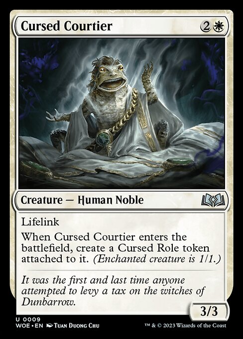 Wilds of Eldraine - 9 - Cursed Courtier - Uncommon
