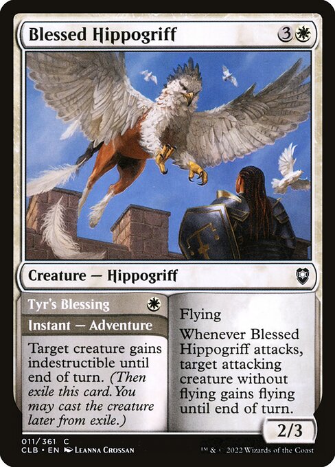 Commander Legends: Battle for Baldur's Gate - 11 - Blessed Hippogriff // Tyr's Blessing - Common