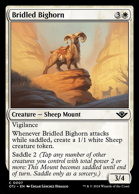 Outlaws of Thunder Junction - 7 - Bridled Bighorn - Common
