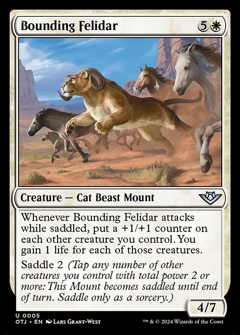 Outlaws of Thunder Junction - 5 - Bounding Felidar - Uncommon
