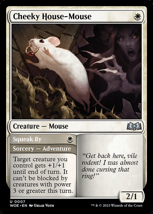 Wilds of Eldraine - 7 - Cheeky House-Mouse // Squeak By - Uncommon