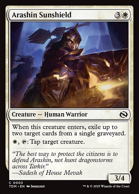 Tarkir: Dragonstorm - 3 - Arashin Sunshield - Common