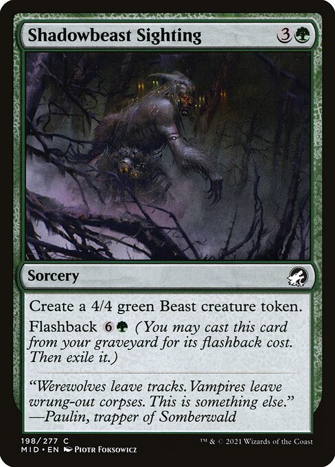 Innistrad: Midnight Hunt - 198 - Shadowbeast Sighting - Common