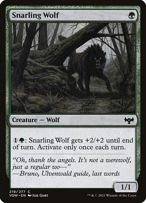 Innistrad: Crimson Vow - 219 - Snarling Wolf - Common