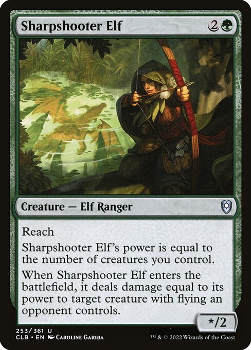 Commander Legends: Battle for Baldur's Gate - 253 - Sharpshooter Elf - Uncommon