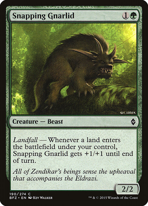 Battle for Zendikar - 190 - Snapping Gnarlid - Common