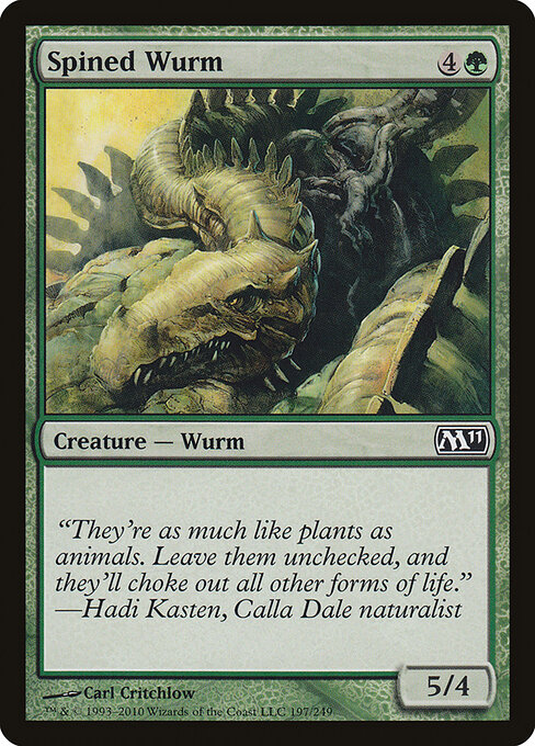 Magic 2011 - 197 - Spined Wurm - Common