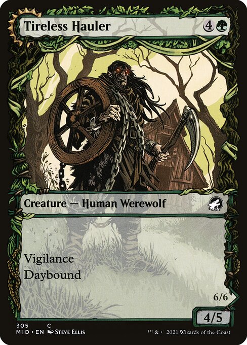 Innistrad: Midnight Hunt - 305 - Tireless Hauler // Dire-Strain Brawler - Common