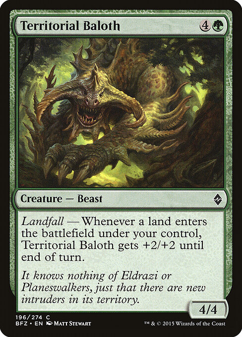 Battle for Zendikar - 196 - Territorial Baloth - Common